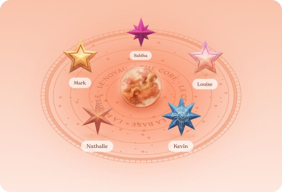 Экран Твоя Галактика с созвездием